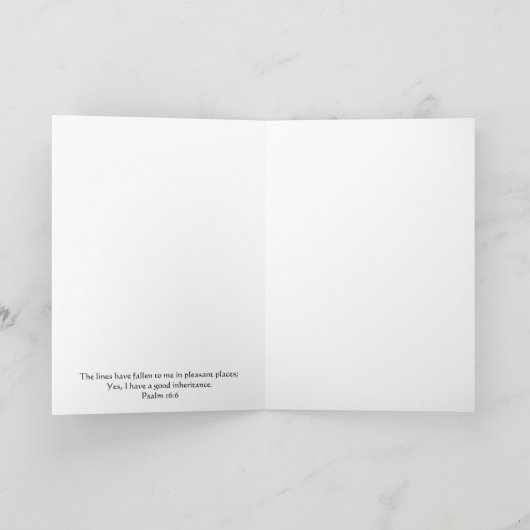 Lila Iris Nah Up Scripture Card Psalm 16:6 Karte (Innenseite)