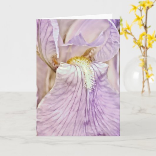 Lila Iris Nah Up Scripture Card Psalm 16:6 Karte (Gelbe Blume)