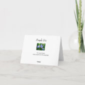 Lila Iris-Note-Karte Karte (Rückseite)