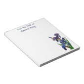 Lila Iris-Note Pad Notizblock (angewinkelt)