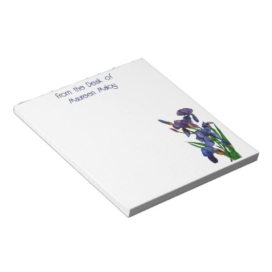 Lila Iris-Note Pad Notizblock (angewinkelt)