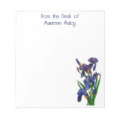 Lila Iris-Note Pad Notizblock (Vorderseite)