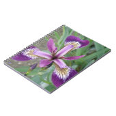 Lila Iris-Notebook Notizblock (Linke Seite)