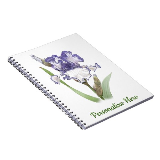 Lila Iris Notizblock (Rechte Seite)