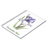 Lila Iris Notizblock (Linke Seite)