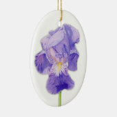 Lila Iris-Ornament Keramikornament (Rechts)