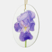 Lila Iris-Ornament Keramikornament (Links)