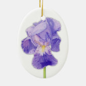 Lila Iris-Ornament Keramikornament (Hinten)
