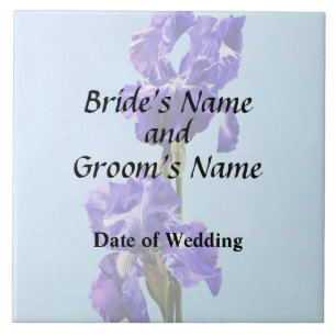 Lila Iris Paar Hochzeitsprodukte Fliese