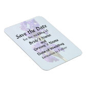 Lila Iris Pair Save the Date Magnet (Rechte Seite)