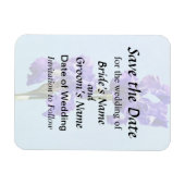 Lila Iris Pair Save the Date Magnet (Horizontal)