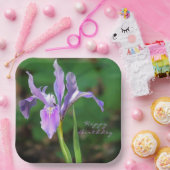 Lila Iris-Papierplatte Pappteller (Party)