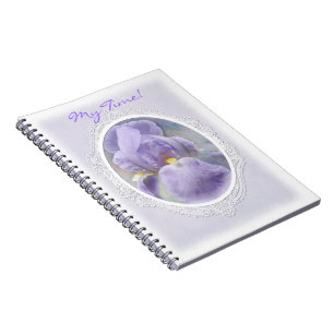 Lila Iris-Pastellnotizbuch Notizblock