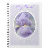 Lila Iris-Pastellnotizbuch Notizblock (Vorderseite)