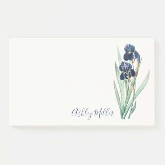 Lila Iris-Personalisierte Post-it-Notizen Post-it Klebezettel (Vorderseite)