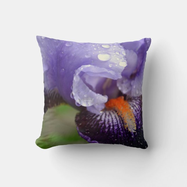 Lila Iris Pillow Kissen (Vorderseite)