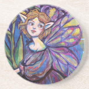 Lila Iris Pixie Girl Getränkeuntersetzer