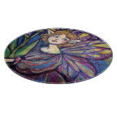 Lila Iris Pixie Girl Schneidebrett (Ecke)