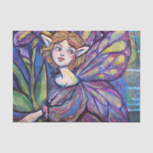 Lila Iris Pixie Girl Seidenpapier