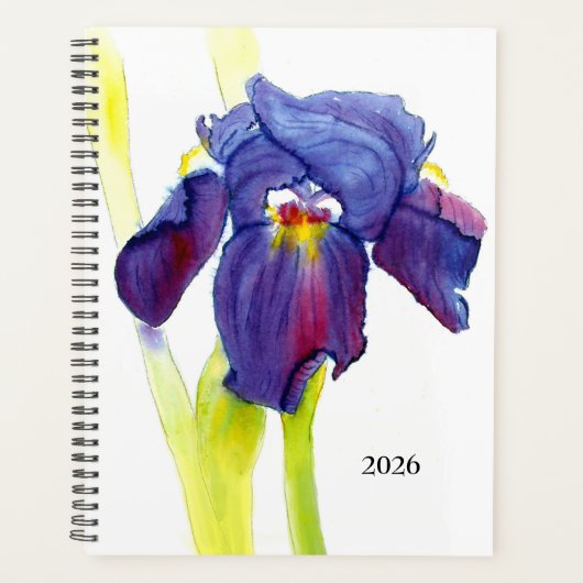 Lila Iris Planner Planer (Vorderseite)