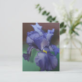 Lila Iris-Postkarte vertikal Postkarte (Stehend Vorderseite)