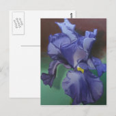 Lila Iris-Postkarte vertikal Postkarte (Vorne/Hinten)