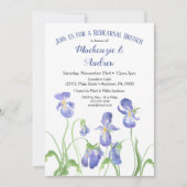 Lila Iris Probe Einladung (Vorderseite)