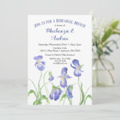 Lila Iris Probe Einladung (Stehend Vorderseite)