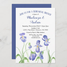 Lila Iris Probe Einladung