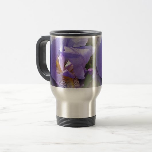lila Iris Reisebecher (Vorderseite Links)