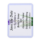 Lila Iris Save the Date Magnet (Vertikal)