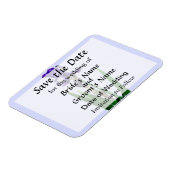 Lila Iris Save the Date Magnet (Linke Seite)