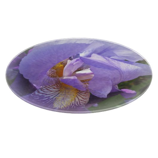 lila Iris Schneidebrett (Ecke)
