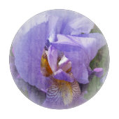 lila Iris Schneidebrett (Vorderseite)