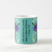 Lila Iris Scriptural Encourement JW Kaffeetasse (Mittel)