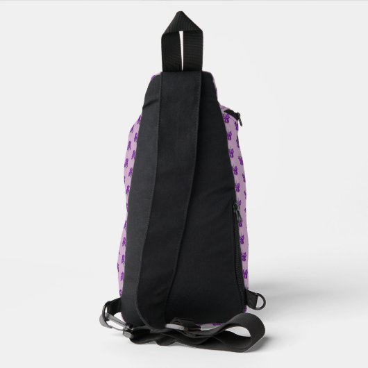 Lila Iris Sling Backpack Crossbody Bag (Rückseite)