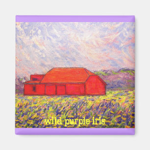 lila Iris-Slogan Magnet