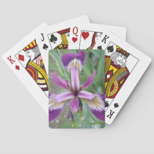 Lila-Iris-Spielkarten Spielkarten