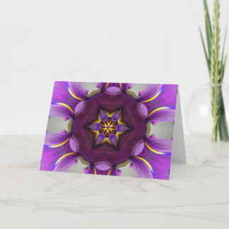Lila Iris-SternMandala Karte