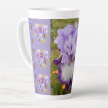 Lila Iris Stiefmütterchen Viola Shabby floral Latt