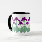 Lila Iris-Tasse Tasse (Vorderseite Links)