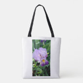 Lila Iris Tote Bag Tasche (Rückseite)