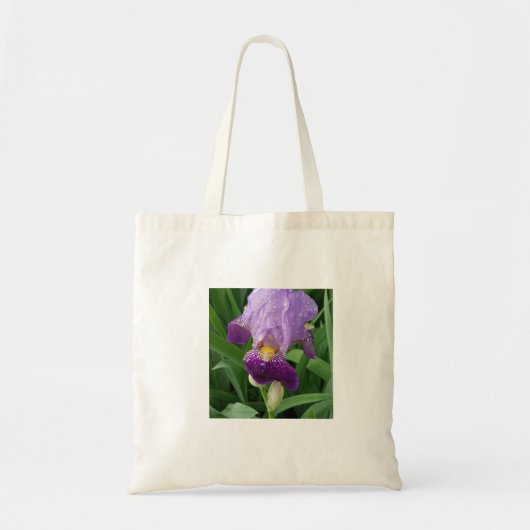 Lila Iris Tote Bag Tragetasche (Vorne)