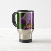 Lila Iris Travel Mug Reisebecher (Vorderseite Links)