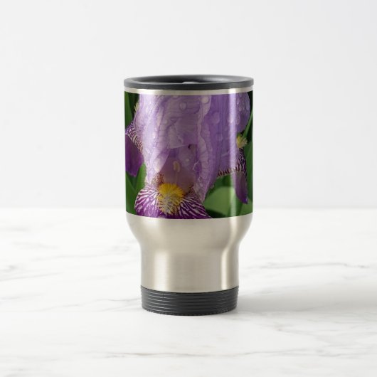Lila Iris Travel Mug Reisebecher (Mittel)