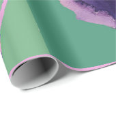 Lila Iris treibt Blume Wasserfarbe Geschenkpapier (Rolleneckpunkt)