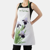Lila Iris Trio Floral Botanisch Personalisiert Schürze (InSitu)