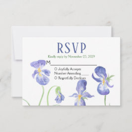 Lila Iris UAWG Wedding Response RSVP Karte