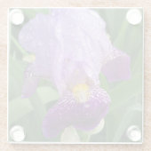 Lila Iris-Untersetzer Glasuntersetzer (Rückseite)