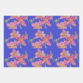 Lila Iris verleiht Blume Aquarellmalerei Kunst Geschenkpapier Set (Vorderseite 2)